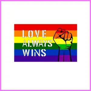 Szivárvány zászló ,Love Always Wins 90x150cm. adultsexshop-hu 1