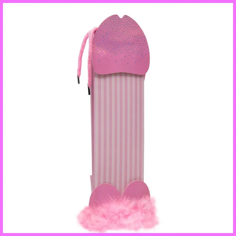 Szőrös papír táska pénisszel -30cm. adultsexshop-hu 1