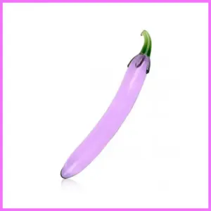 Üveg padlizsán dildó-19cm. adultsexshop-hu 1
