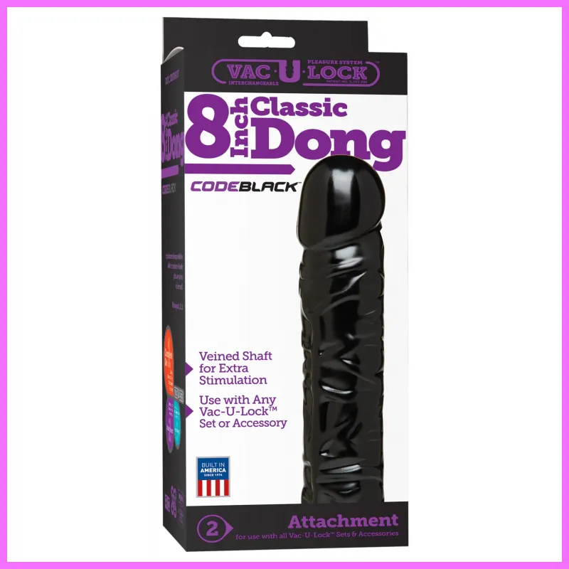 VAC-U-Lock CLASSIC DONG-fekete. adultsexshop-hu 1