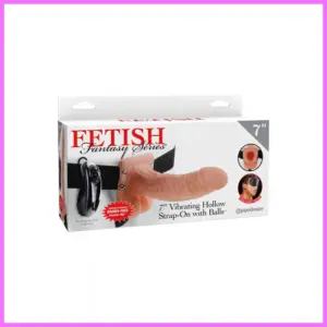 Vibrating Hollow Strap-On with Balls-18cm. adultsexshop-hu 1