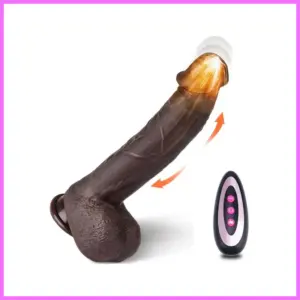 Zuberi barna távirányítós toló vibrátor,melegít,akkus adultsexshop-hu 1