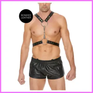 Bőr szíjruha nagy fém karikákkal. adultsexshop-hu 1