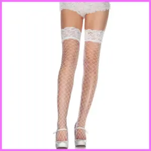 Csipkés fehér necc combfix. adultsexshop-hu 1
