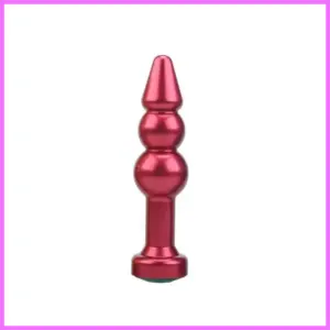 Easy Fém anal plug kővel-bordás. Málna-pink kővel adultsexshop-hu 1