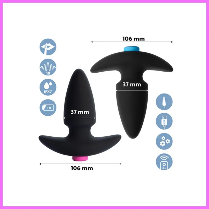 FunkyButts Remote Controlled Butt Plug Set for Couples. adultsexshop-hu 2