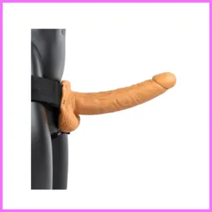 RealRock Vibrating Hollow Strap-On with Balls -23cm adultsexshop-hu 1