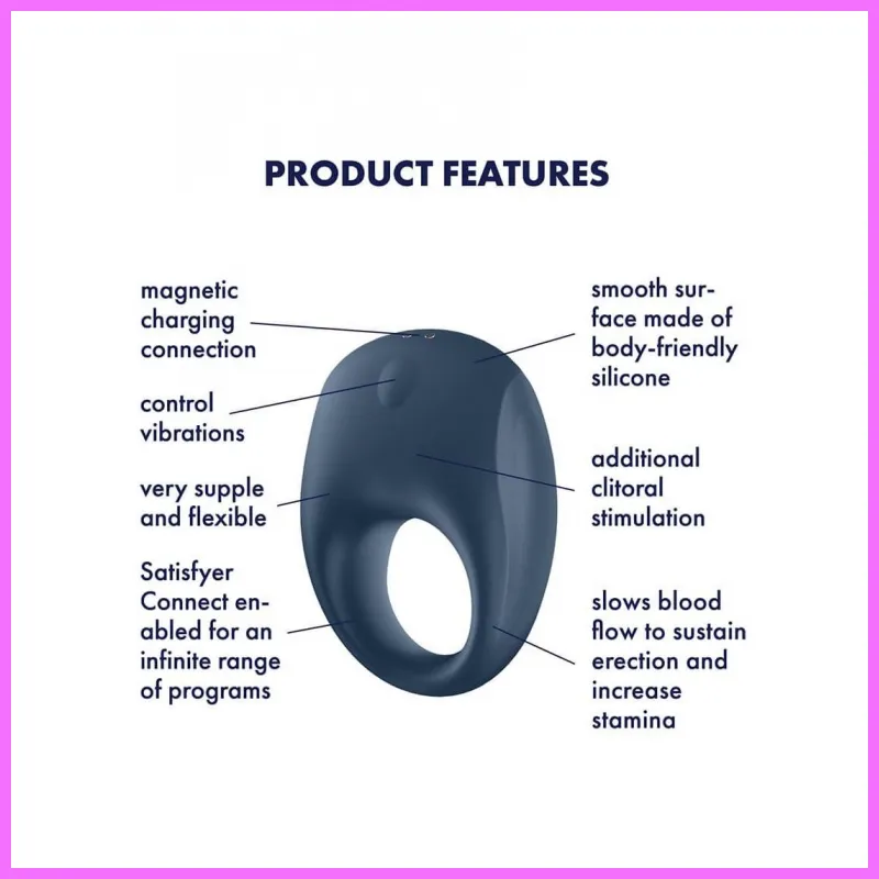 Satisfyer Strong One - okos, akkus, vízálló péniszgyűrű. adultsexshop-hu 2