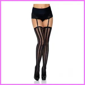 Sheer Stockings with Vertical Stripes. adultsexshop-hu 1